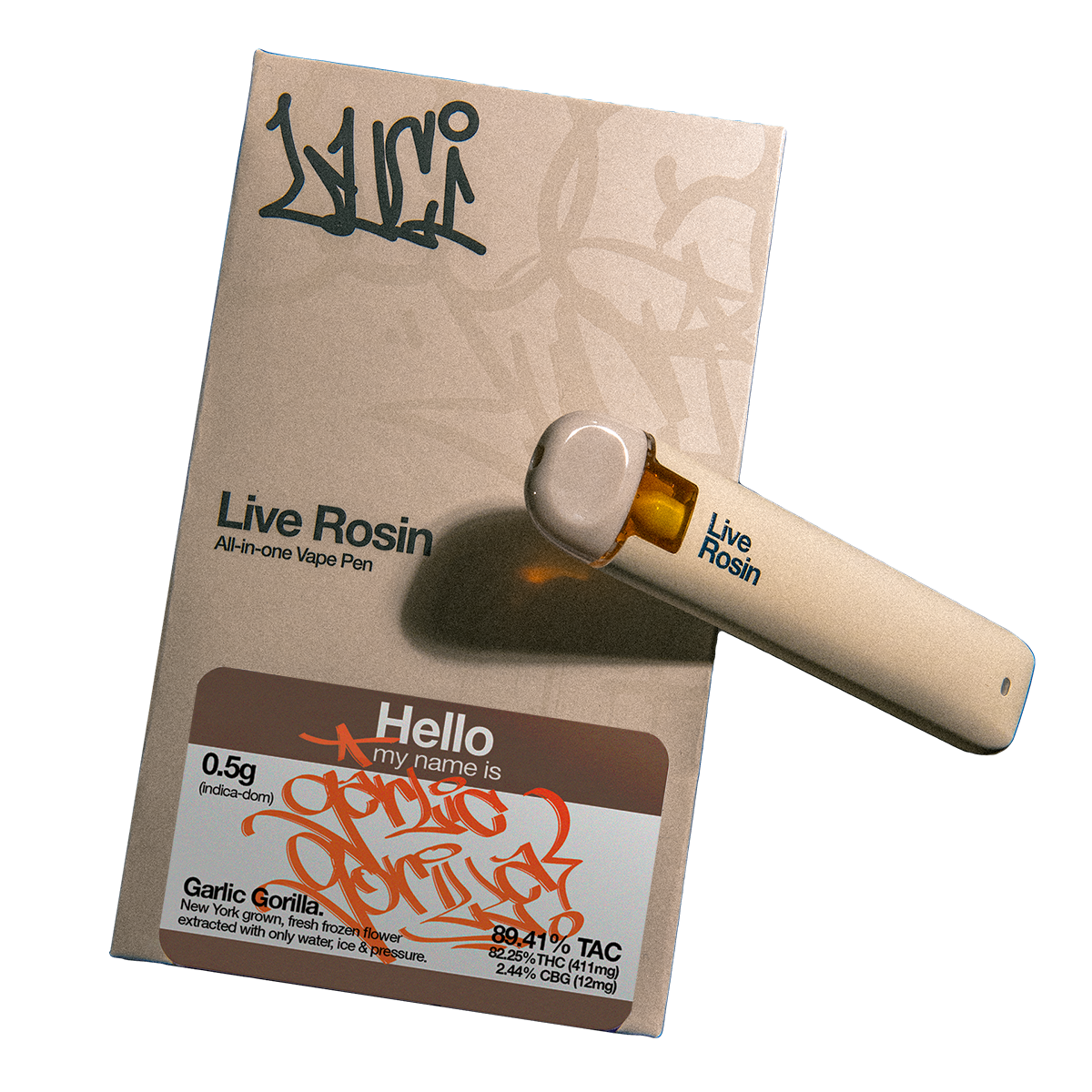 Garlic Gorilla 0.5g Live Rosin All-In-One Vape Pen